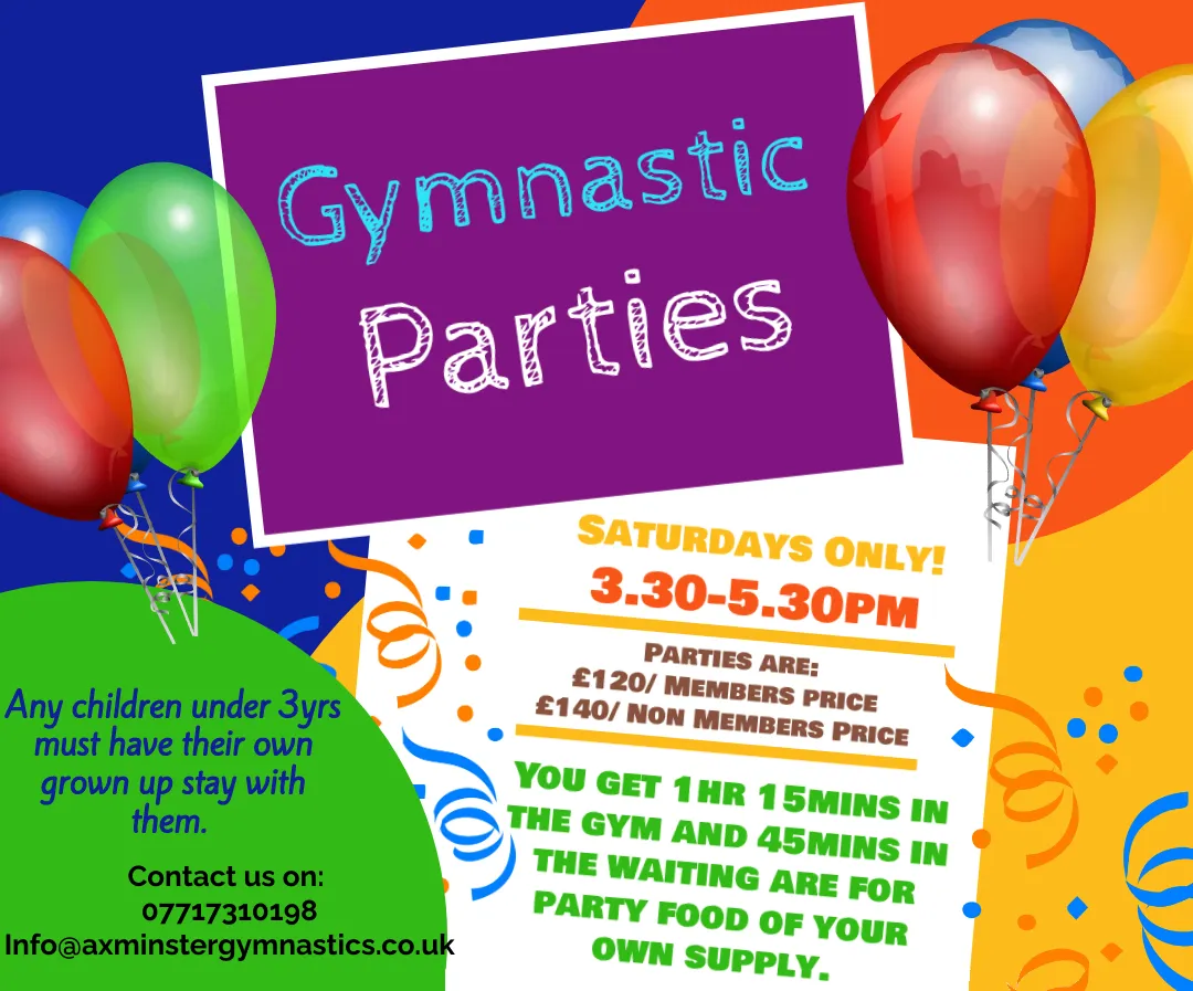 Gymnastics parties at Axminster Gymnastics 